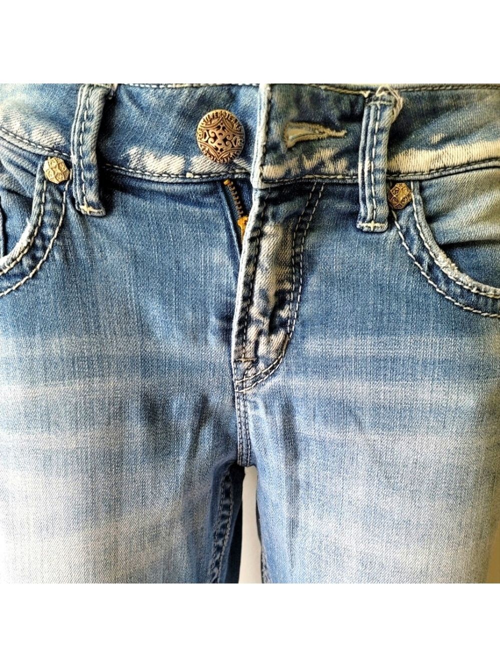 Silver Jeans Suki High Rise Capri Stretch Size 27